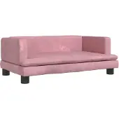 vidaXL Hondenmand 80x45x30 cm fluweel roze