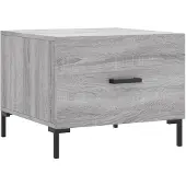 vidaXL Salontafel 50x50x40 cm bewerkt hout grijs sonoma eiken