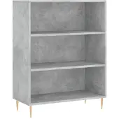 vidaXL Boekenkast 69,5x32,5x90 cm bewerkt hout betongrijs