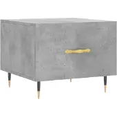 vidaXL Salontafel 50x50x40 cm bewerkt hout betongrijs