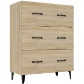 vidaXL Dressoir 69,5x34x90 cm bewerkt hout sonoma eikenkleurig