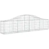 vidaXL Schanskorf gewelfd 200x30x40/60 cm gegalvaniseerd ijzer