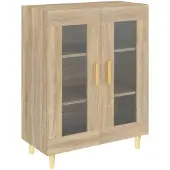 vidaXL Dressoir 69,5x34x90 cm bewerkt hout sonoma eikenkleurig