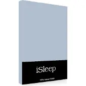 ISleep Satijn-Katoen Kussenslopen (2 stuks) - 60x70 cm - Licht Blauw