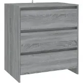 vidaXL Dressoir 70x41x75 cm bewerkt hout grijs sonoma eikenkleurig