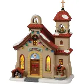Lemax San Santiago Parish battery operated Led Kerst