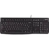 Logitech K120, Volledig formaat (100%), Bekabeld, USB, QWERTY, Zwart