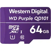 Western Digital WD Purple SC QD101, 64 GB, MicroSDXC, Klasse 10, Class 1 (U1), paars