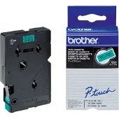 Brother TC-701 Tape Zwart op groen (12 mm)