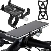 Springos Fiets Telefoonhouder - Verstelbaar - Stevig - Zwart