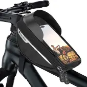 Springos Fietstas - Inclusief Telefoonhouder - Waterdicht - Etui/Tas - Zwart