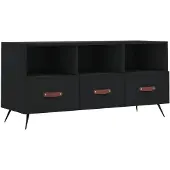vidaXL Tv-meubel 102x36x50 cm bewerkt hout zwart
