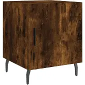 vidaXL Nachtkastje 40x40x50 cm bewerkt hout gerookt eikenkleurig