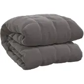 vidaXL Verzwaringsdeken 200x225 cm 13 kg stof grijs