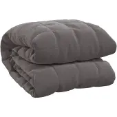 vidaXL Verzwaringsdeken 152x203 cm 11 kg stof grijs