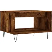 vidaXL Salontafel 60x50x40 cm bewerkt hout gerookt eikenkleurig