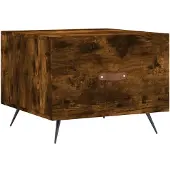 vidaXL Salontafel 50x50x40 cm bewerkt hout gerookt eikenkleurig