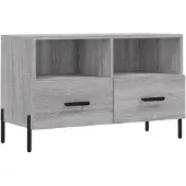 vidaXL Tv-meubel 80x36x50 cm bewerkt hout grijs sonoma eikenkleurig