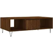 vidaXL Salontafel 104x60x35 cm bewerkt hout bruineiken