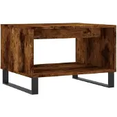 vidaXL Salontafel 60x50x40 cm bewerkt hout gerookt eikenkleurig