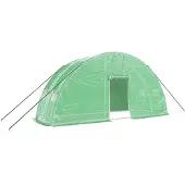 vidaXL Kas met stalen frame, groen, 12 m², 6x2x2,85 m