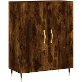 vidaXL Dressoir 69,5x34x90 cm bewerkt hout gerookt eikenkleurig