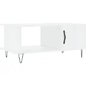 vidaXL Salontafel 90x50x40 cm bewerkt hout hoogglans wit