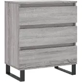 vidaXL Dressoir 60x35x70 cm bewerkt hout grijs sonoma eikenkleurig