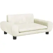 vidaXL Hondenmand 70x45x33 cm fluweel crèmekleurig
