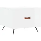 vidaXL Salontafel 50x50x40 cm bewerkt hout hoogglans wit
