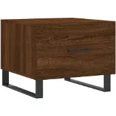 vidaXL Salontafel 50x50x40 cm bewerkt hout bruin eikenkleur