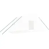 vidaXL Kas met stalen frame, wit, 12 m², 6x2x2,85 m