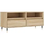vidaXL Tv-meubel 100x34,5x44,5 cm bewerkt hout sonoma eikenkleurig