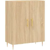 vidaXL Dressoir 69,5x34x90 cm bewerkt hout sonoma eikenkleurig