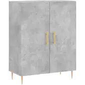 vidaXL Dressoir 69,5x34x90 cm bewerkt hout betongrijs