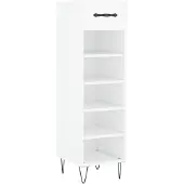 vidaXL Schoenenkast 30x35x105 cm bewerkt hout wit