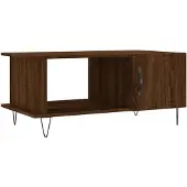 vidaXL Salontafel 90x50x40 cm bewerkt hout bruin eikenkleur