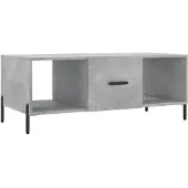 vidaXL Salontafel 102x50x40 cm bewerkt hout betongrijs