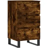 vidaXL Dressoir 40x35x70 cm bewerkt hout gerookt eikenkleurig