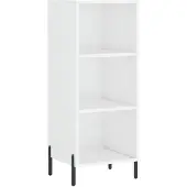 vidaXL Dressoir 34,5x32,5x90 cm bewerkt hout hoogglans wit