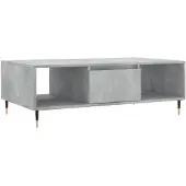 vidaXL Salontafel 104x60x35 cm bewerkt hout betongrijs