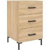 vidaXL Nachtkastje 40x40x66 cm bewerkt hout sonoma eikenkleurig
