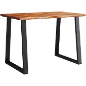 vidaXL Eettafel met natuurlijke rand 110x70x75 cm massief acaciahout