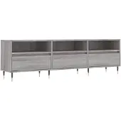 vidaXL Tv-meubel 150x30x44,5 cm bewerkt hout grijs sonoma eikenkleurig