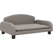 vidaXL Kinderbank 70x45x30 cm stof taupe