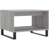 vidaXL Salontafel 60x50x40 cm bewerkt hout grijs sonoma eikenkleurig