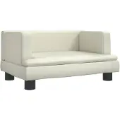 vidaXL Hondenmand 60x40x30 cm kunstleer crèmekleurig