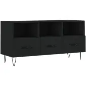 vidaXL Tv-meubel 102x36x50 cm bewerkt hout zwart