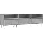 vidaXL Tv-meubel 150x30x44,5 cm bewerkt hout betongrijs
