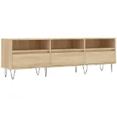 vidaXL Tv-meubel 150x30x44,5 cm bewerkt hout sonoma eikenkleurig